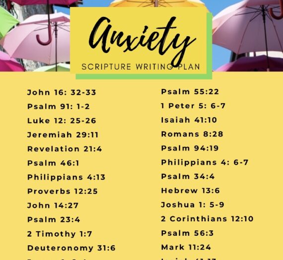 30 day Anxiety Scripture Writing Plan