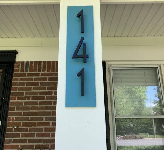New house number sign on a budget